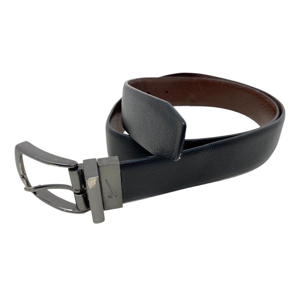 Nike Mens Genuine Leather Brown & Black Reversible Belt Size 36 Casual‎ Dress